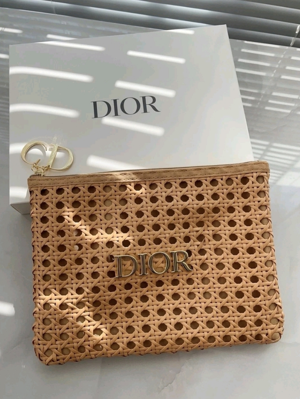 Beauty 2026 Summer Cannage Limited Edition Rattan Beige Cosmetic Pouch - Picture 4 of 6